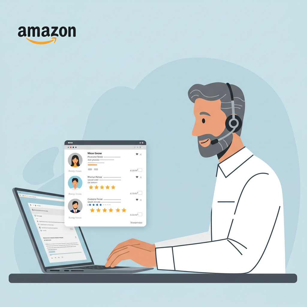 Reputation management and customer service on Amazon, with positive reviews and customer support